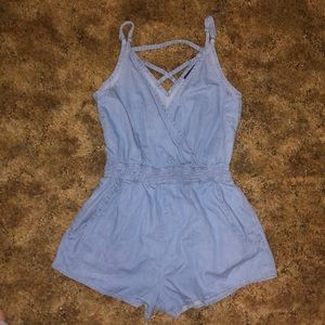 Denim romper